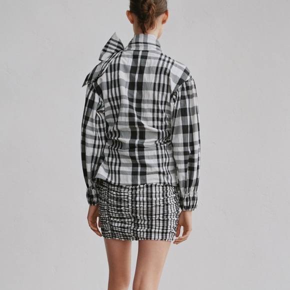 Zara plaid tie top - Picture 8 of 9
